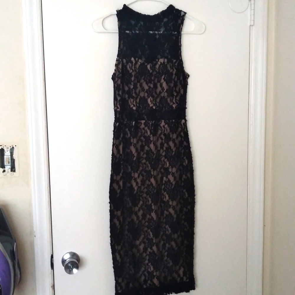 Sexy black lace dress